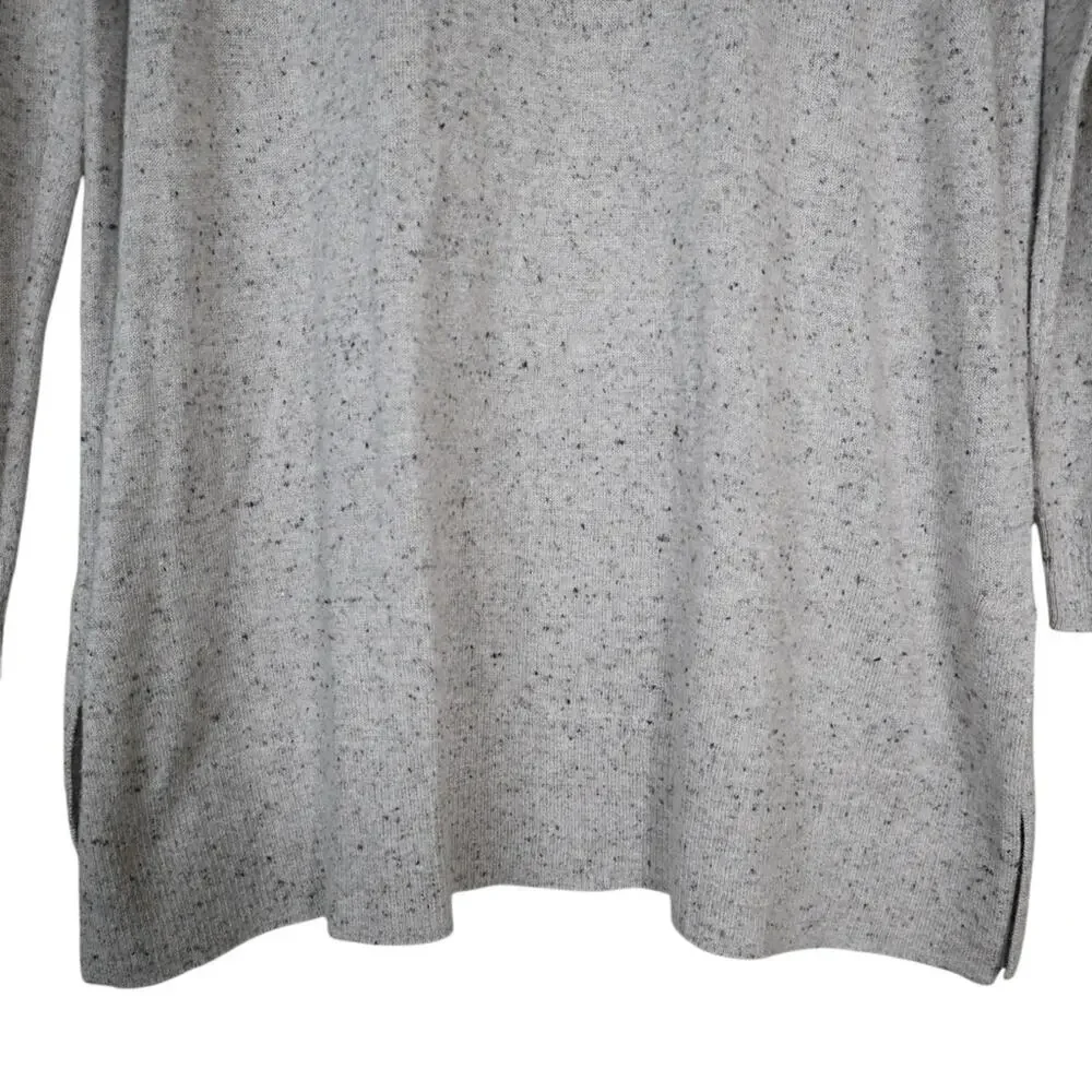 J. Jill Women's S Beige Long Sleeve Cotton Silk Blend Tunic Sweater